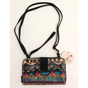 NWT Sakroots Artist Circle Lg Crossbody/Wristlet Smartphone Wallet  7.5X4.5